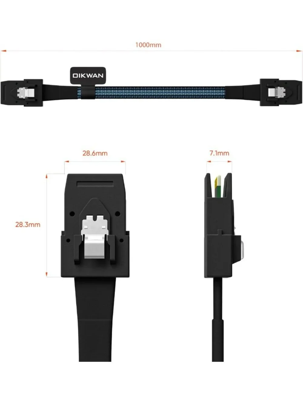 3.3FT Internal Mini SAS Cable SFF-8087 to SFF-8087 for High-Speed Data Transfer